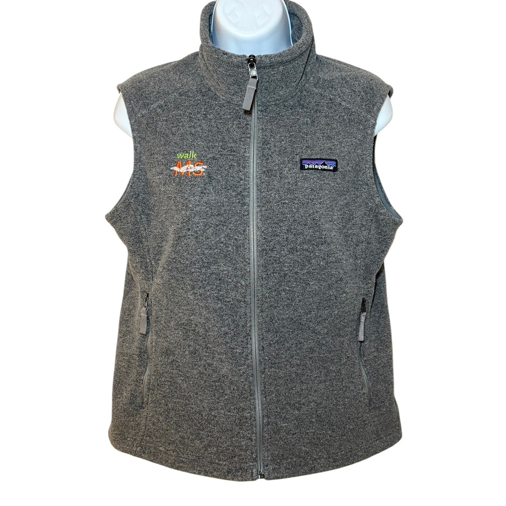 Patagonia Womens S Classic Synchilla Vest Gray Full Zip Outdoors Pockets 23015